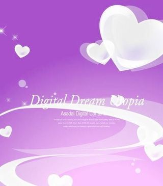 超漂亮 紫色的心 底纹边框矢量图片...