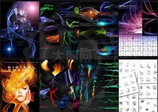 Rons系列绚丽轻纱和科技网纹PS...