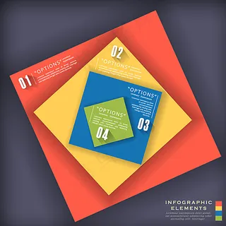 彩色堆叠方形纸背景图片