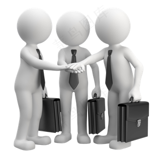 商务合作活动办公立体3D小人免扣p...