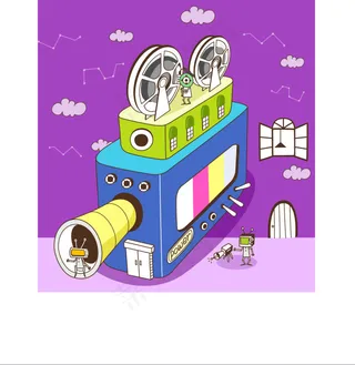 矢量插画影片录像机器ai高清源文件...