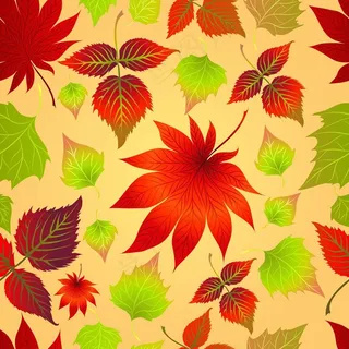 绚丽缤纷树叶背景矢量素材