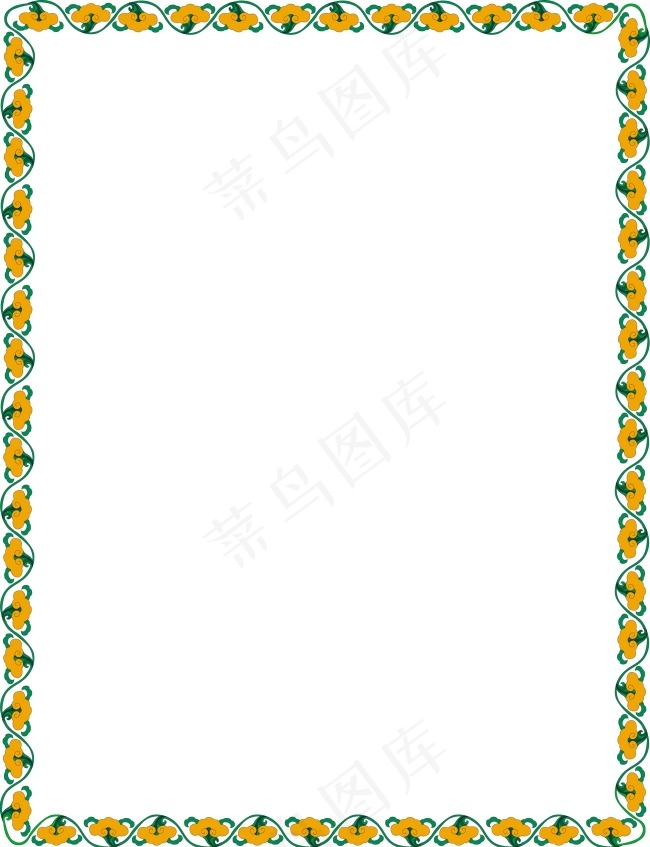 黄色藤花边框