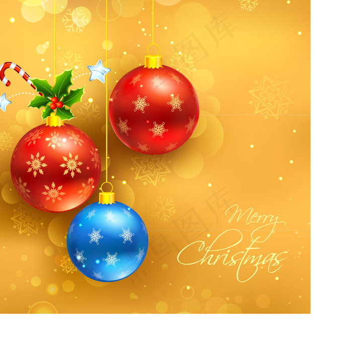 圣诞节的黄色背景