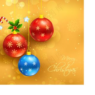 圣诞节的黄色背景