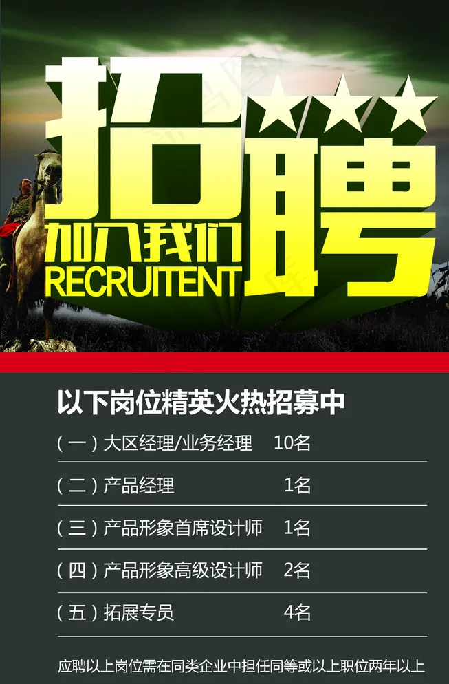 招聘海报图片(3543X5315(DPI:300))psd模版下载