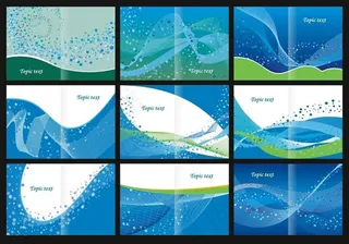 动感线条画册封面设计模板矢量素材