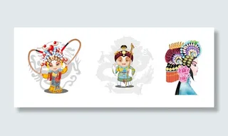 古典美女矢量素材下载