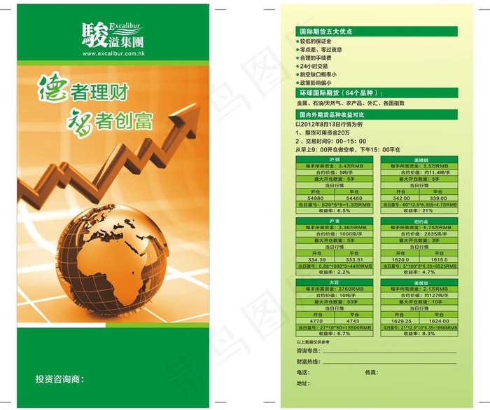 金融财经宣传单图片cdr矢量模版下载