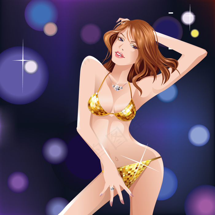 性感美女矢量素材下载