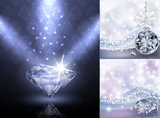 璀璨星光钻石背景矢量素材