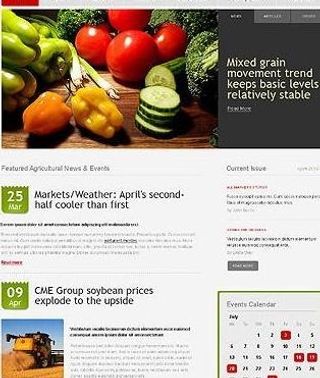 简洁农产品企业css xhtml网...