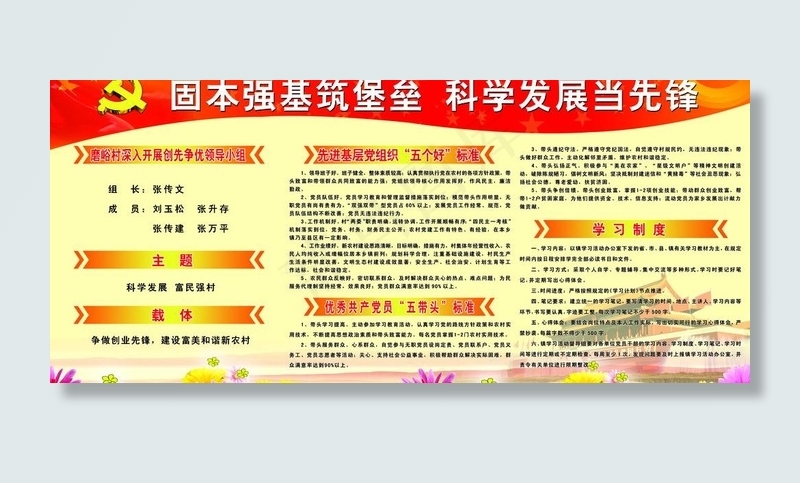科学发展展板图片(6661X3260(DPI:72))psd模版下载