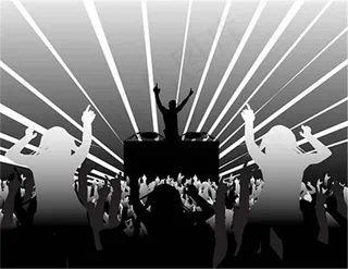 音乐舞动光束矢量素材