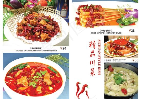 川菜特色菜谱PSD素材