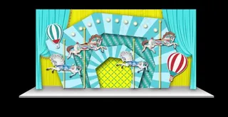 旋转木马主题婚礼展示区