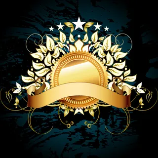 光芒照耀金色花纹背景矢量素材