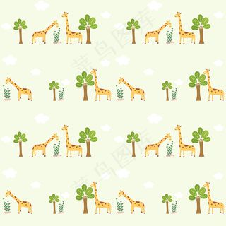 卡通动物背景素材下载