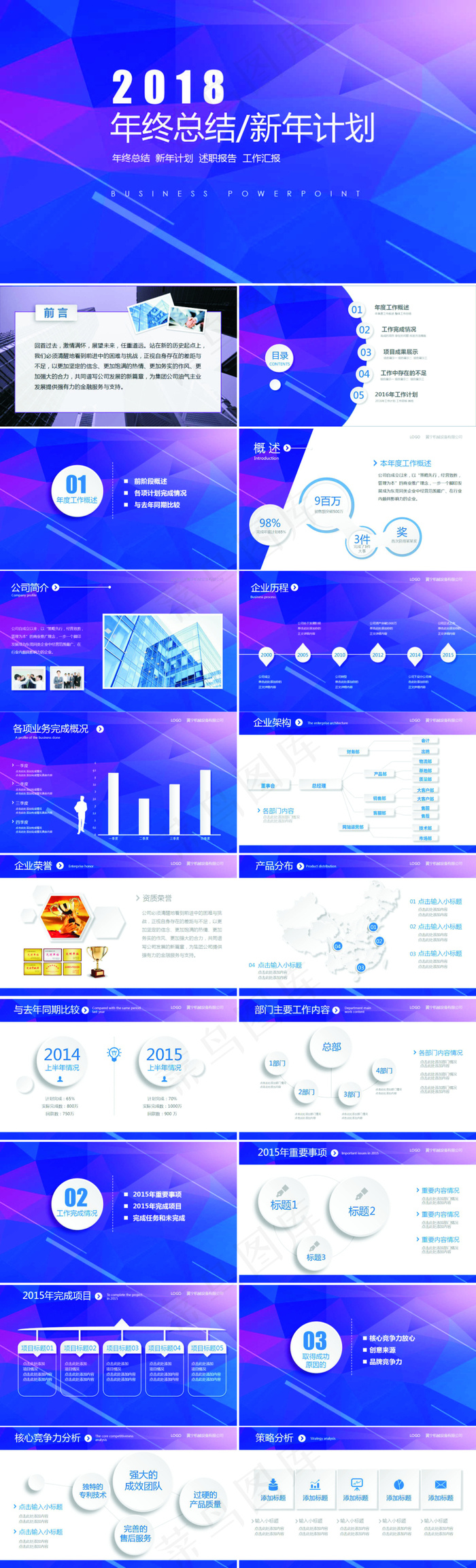 2018通用年终总结工作计划PPT