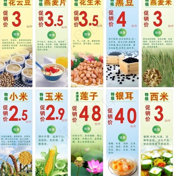 豆类功效图片cdr矢量模版下载