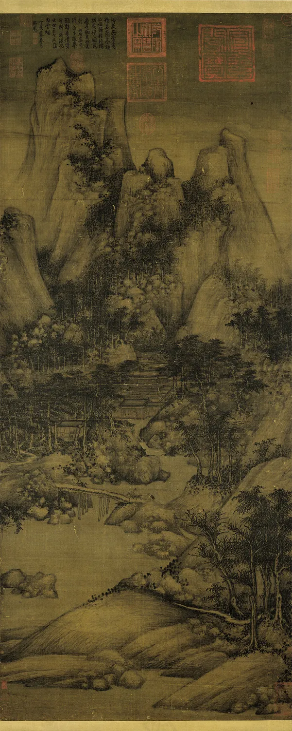 五代南唐.巨然.萧翼赚兰亭图