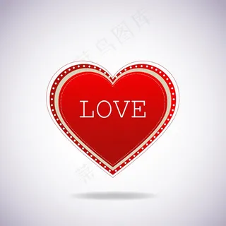 用虚线边框的心脏的插图