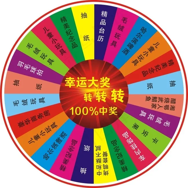 幸运大转盘cdr矢量模版下载