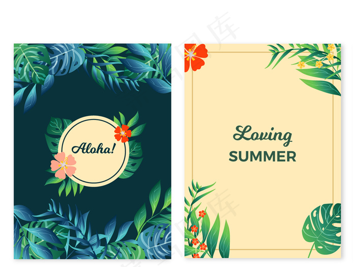 精美时尚花卉花纹背景卡片矢量素材eps,ai矢量模版下载