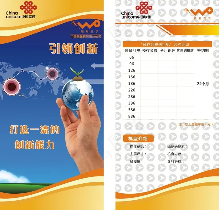 联通图片cdr矢量模版下载