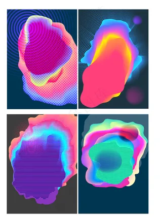 色块彩色抖音海报背景元素