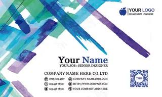 多彩图形透明名片