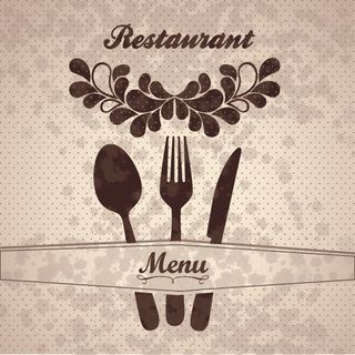 矢量素雅西餐菜谱图片素材