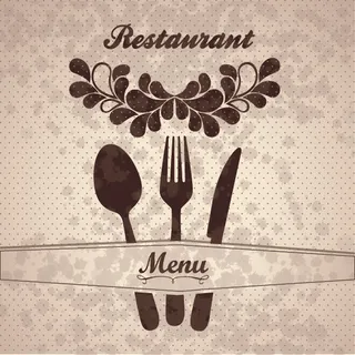 矢量素雅西餐菜谱图片素材