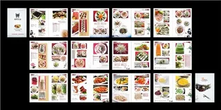 高档酒店酒楼菜谱设计矢量素材