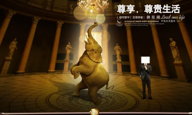 尊贵海报psd模版下载