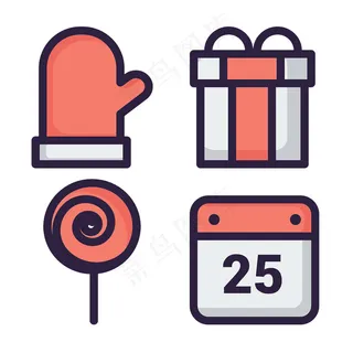 扁平单色icon图标