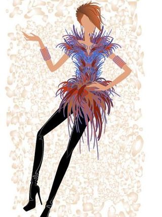 时尚创意女性插画图片