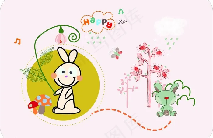 兔子图片cdr矢量模版下载