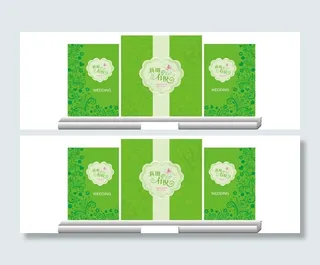 绿色花纹婚礼