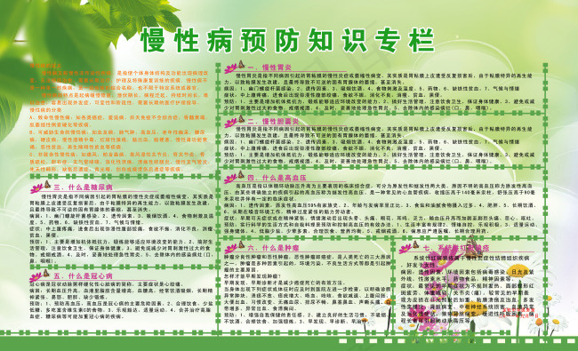 慢性病知识psd模版下载
