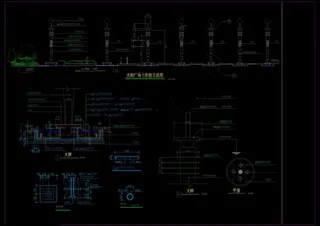 太阳广场七彩柱大样