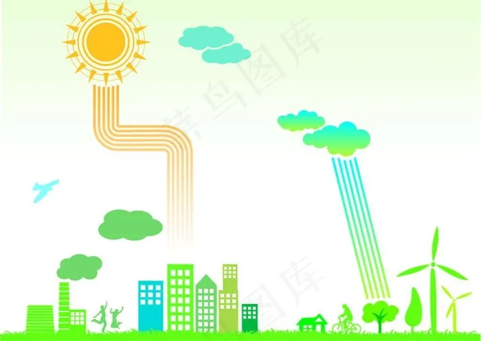 风力发电图片eps,ai矢量模版下载