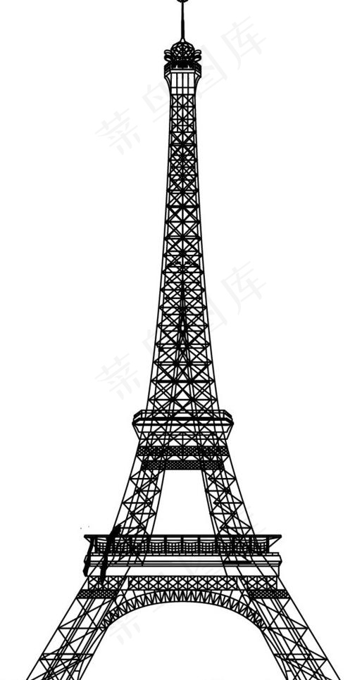 艾菲艾铁塔矢量图图片