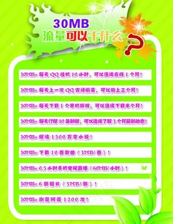3m流量 宣传单图片