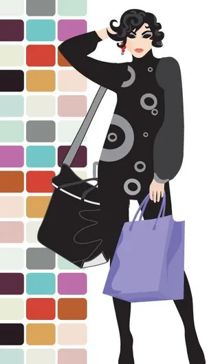 潮流时尚女性矢量素材图片