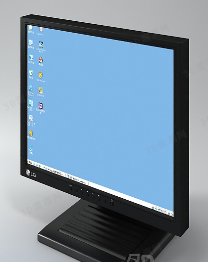 3D电脑液晶显示器模型