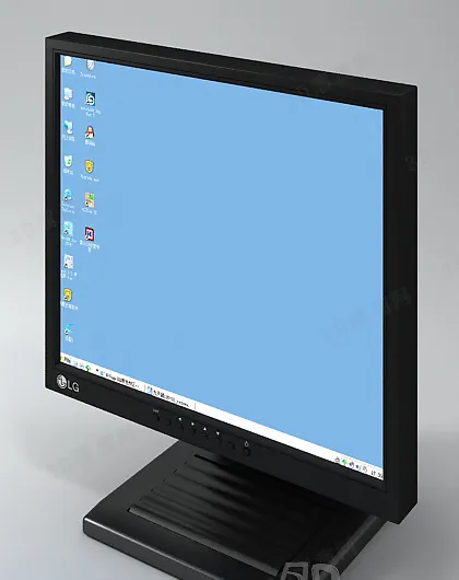 3D电脑液晶显示器模型