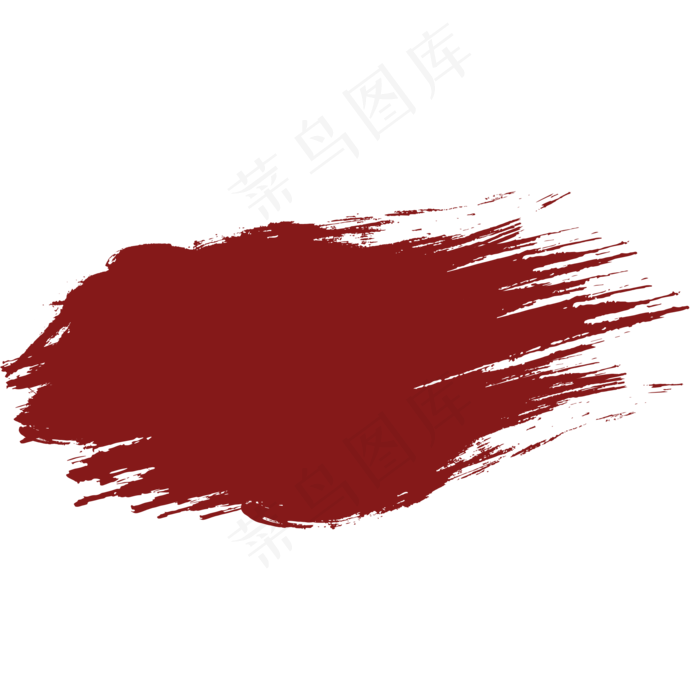 红色创意传统笔触元素