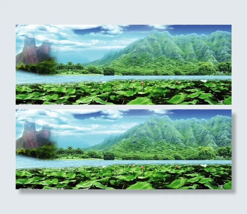 山水风景图片(5512X2362(DPI:200))psd模版下载
