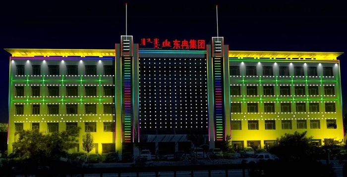楼体亮化效果图片psd模版下载